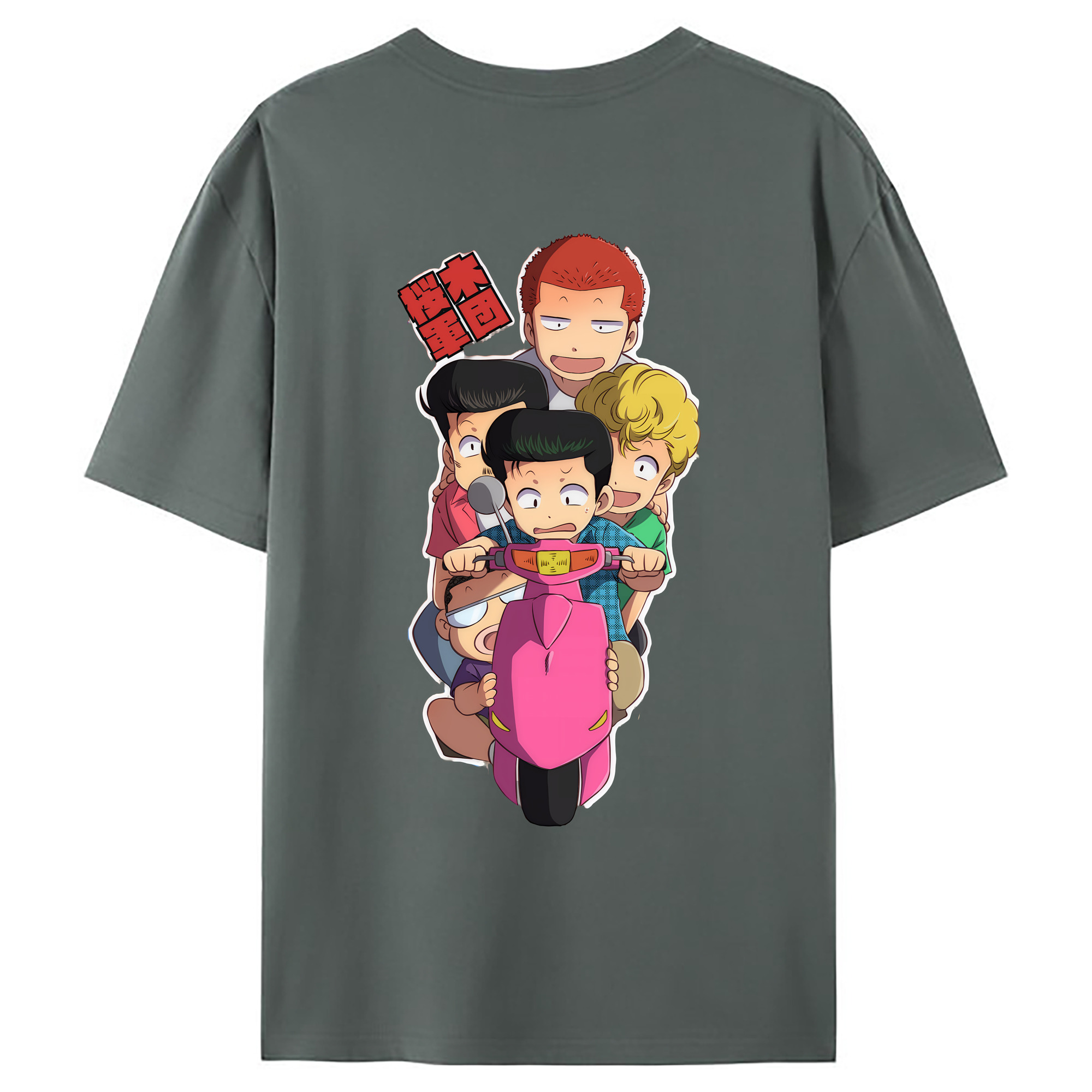 （画像用） SLAM DUNK／スラムダンク 綿100％ メンズ半袖Tシャツ（バックプリント） 通気性